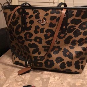 Coach leather tote